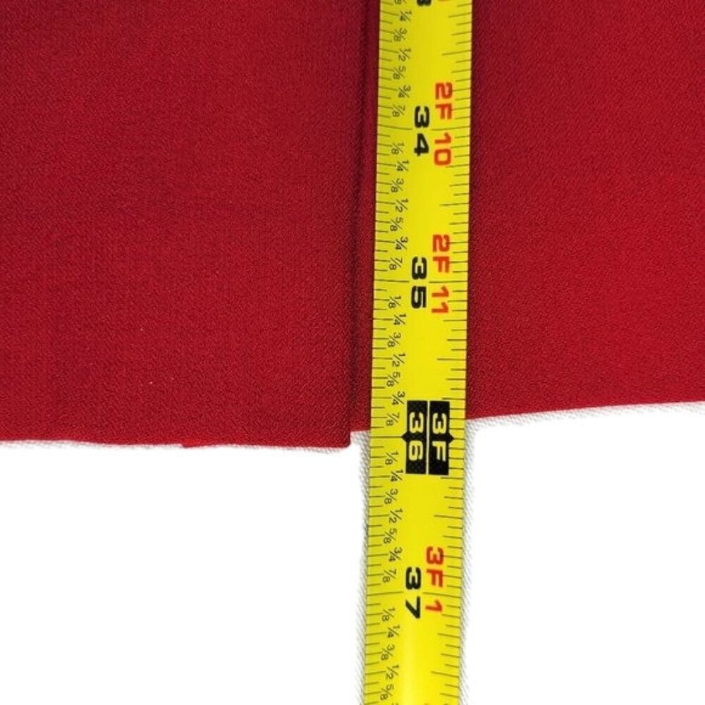 Kasper Dress Size 10P Red Black Trim Sleeveless Kick Pleat Back Zipper Lined - Picture 8 of 10